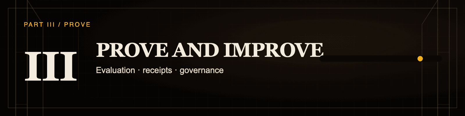 Part III: Prove and improve.